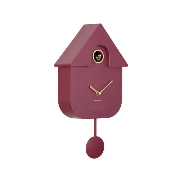 horloge coucou moderne Karlsson dark mauve - La Boite à Bonheur 