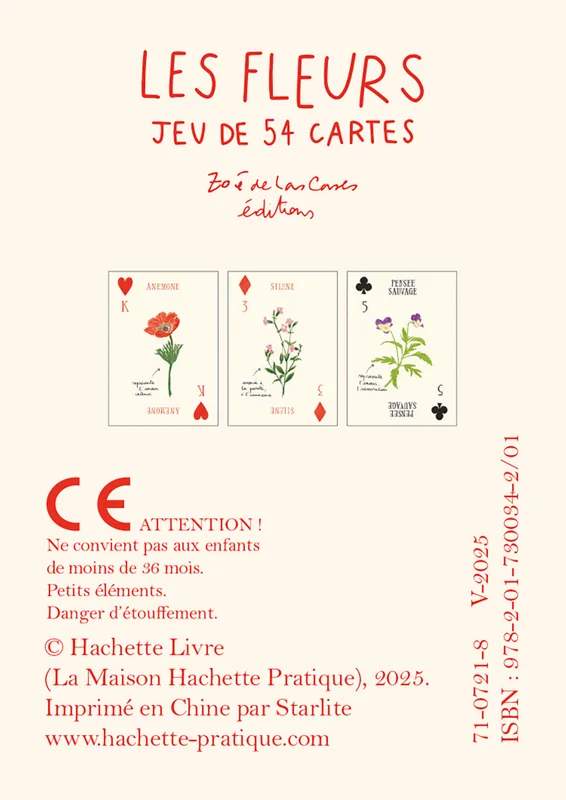 Jeu de Cartes - Les Fleurs par Zoé de Las Cases - Hachette