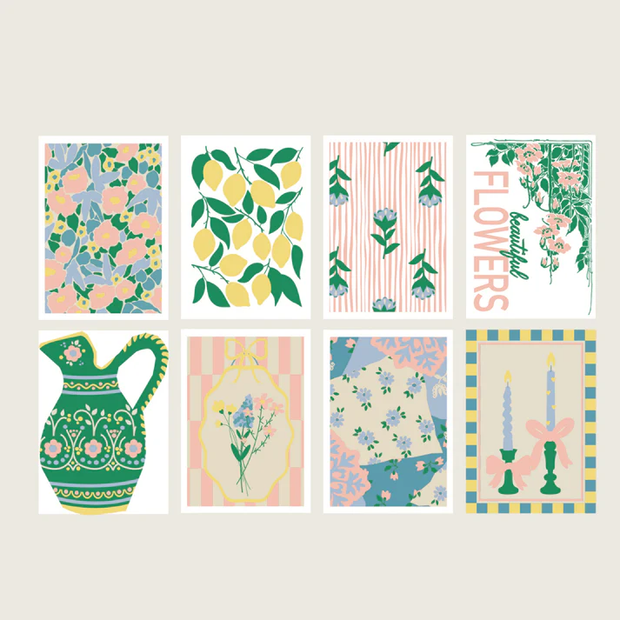 Cartes à peindre par numéros - Délicatesses - Salut Irène - La Boite à bonheur