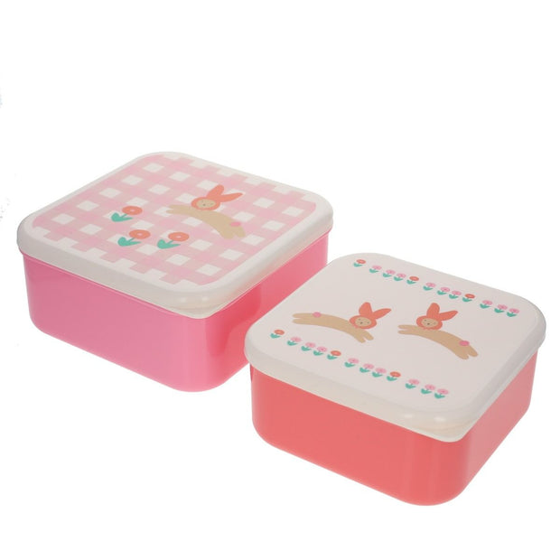 boites à goûter lapin rose chichi pompon - Le Petit Souk