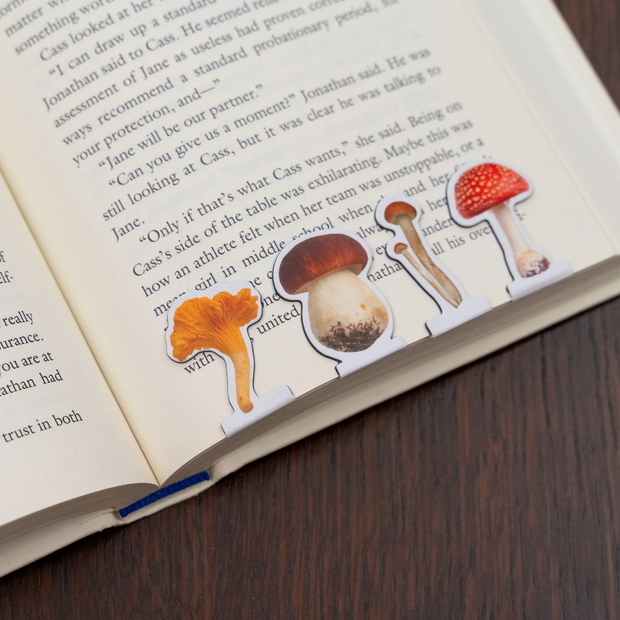 Marque-pages magnétiques fantaisie champignons Kikkerland – accessoires pour amoureux de lecture