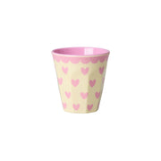 Gobelet en Mélamine Motif Cœurs Rose - Rice 