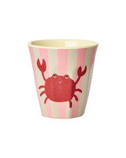 Petit Gobelet Mélamine Motif Océan Rose - RICE - La Boite à Bonheur