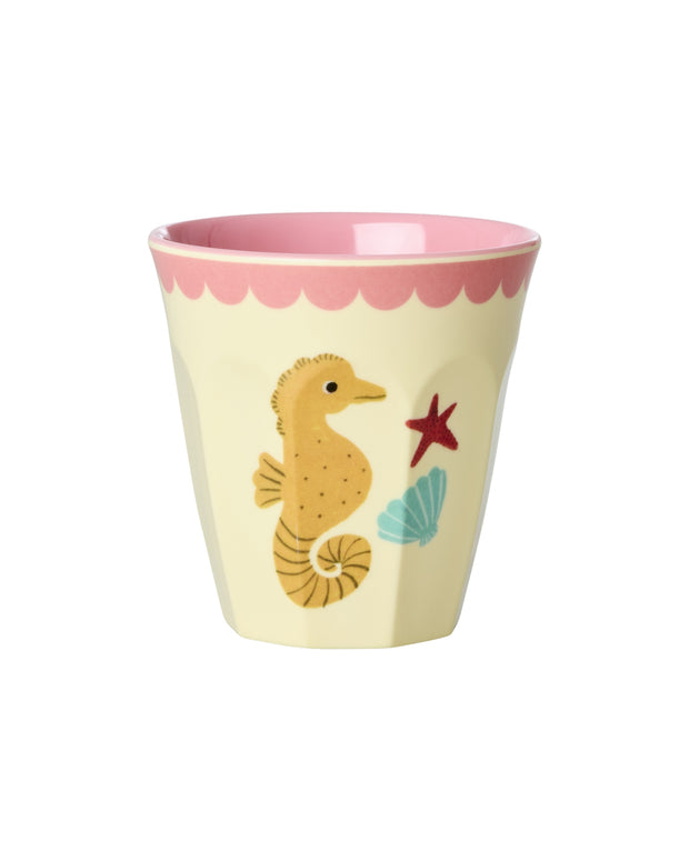 Petit Gobelet Mélamine Motif Océan Rose - RICE - La Boite à Bonheur