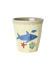 Petit Gobelet Mélamine Motif Océan Bleu - RICE - La Boite à Bonheur