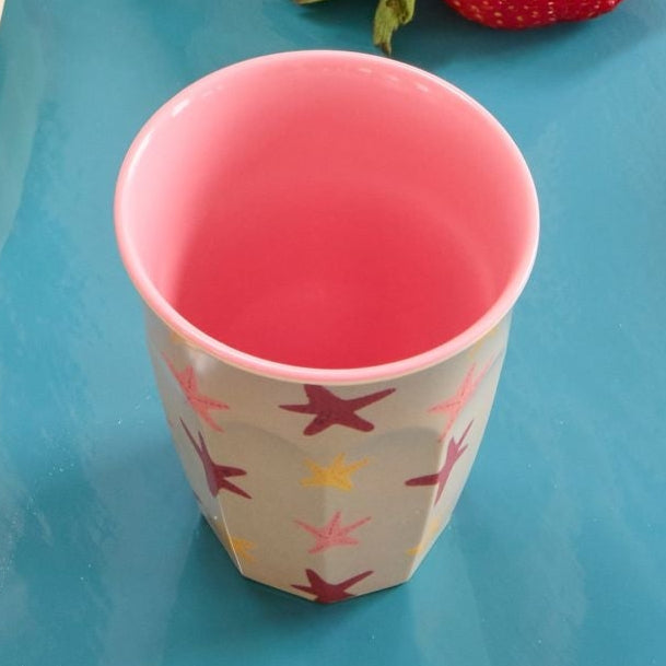Petit Gobelet Mélamine Motif Océan Rose - RICE - La Boite à Bonheur