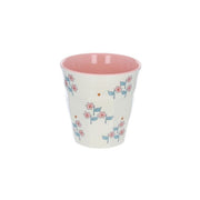 petit gobelet en mélamine motif fleuri intérieur rose cueillette Pause Goûter - Le Petit Souk