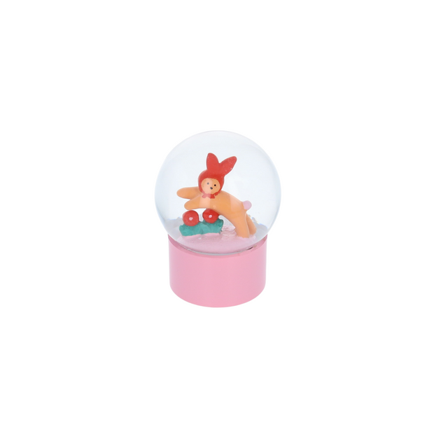 petite boule à neige lapin rose chichi pompon - Le Petit Souk