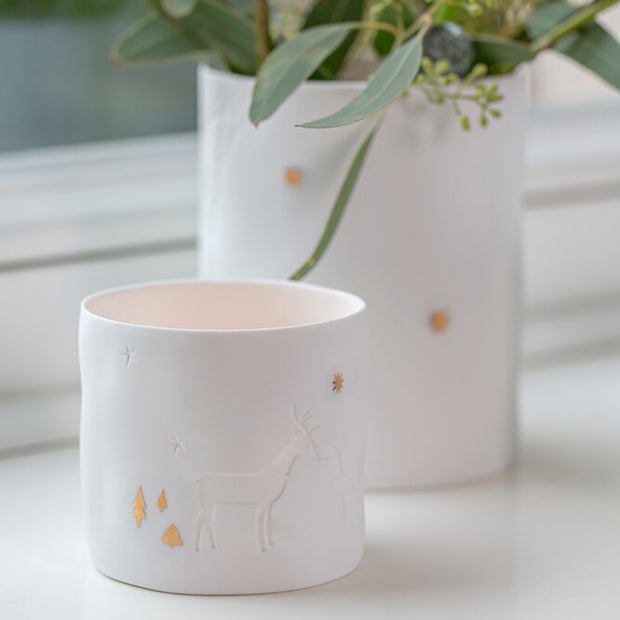 photophore en porcelaine cerfs - rader design - La Boite à Bonheur