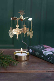photophore carrousel noël PLUTO ornements or - La Boite à Bonheur 