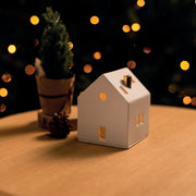 photophore maison porcelaine cheminée dorée RADER - La Boite à Bonheur
