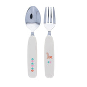 set couverts enfant lapin rose chichi pompon - Le Petit Souk