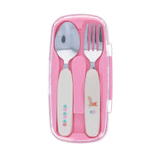 set couverts enfant lapin rose chichi pompon - Le Petit Souk