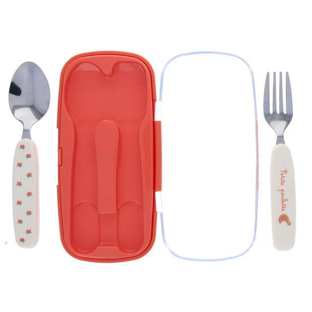 Set de Couverts avec Etui – Petite Poulette - Pause Goûter - Le Petit Souk