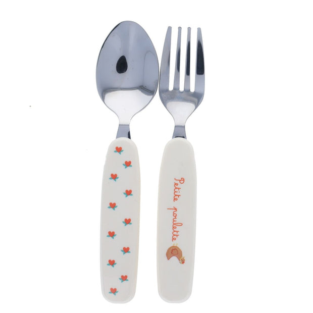 Set de Couverts avec Etui – Petite Poulette - Pause Goûter - Le Petit Souk