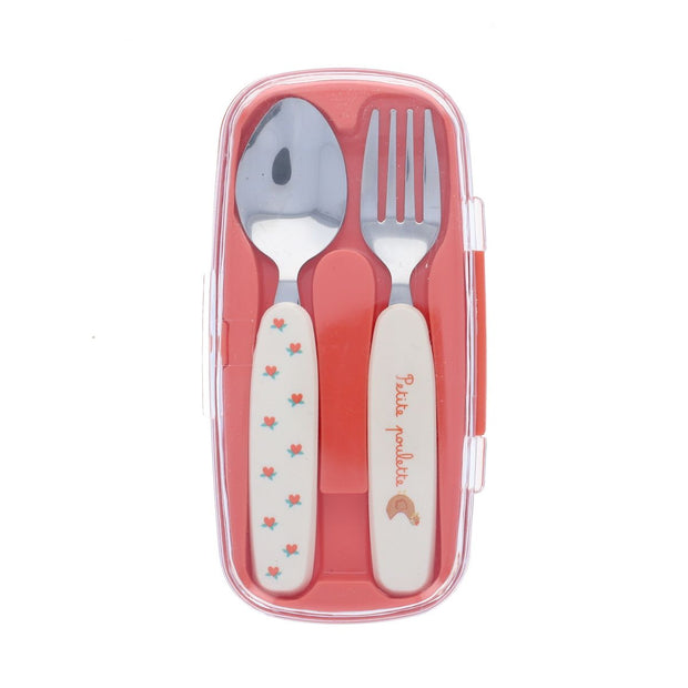 Set de Couverts avec Etui – Petite Poulette - Pause Goûter - Le Petit Souk