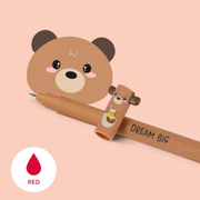 stylo effacable rouge ours legami - la boite à bonheur