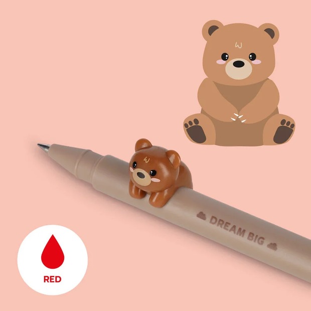 stylo encre rouge ours LEGAMI Lovely Friends - La Boite à Bonheur