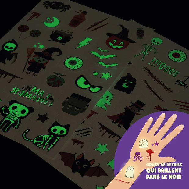 Tatouages Éphémères - Halloween - Legami - la Boite à bonheur