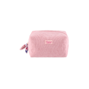 trousse de toilette en velours côtelé rose amour toujours - DLP