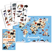 Poster Stickers Animaux du Monde Poppik - La Boite à Bonheur 