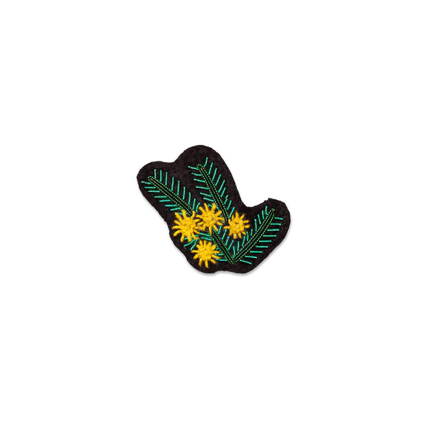 broche brodée macon lesquoy mimosa - La Boite à Bonheur