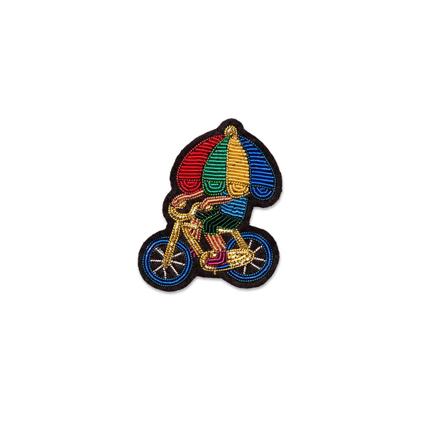 broche brodée macon lesquoy vélo parasol - La Boite à Bonheur