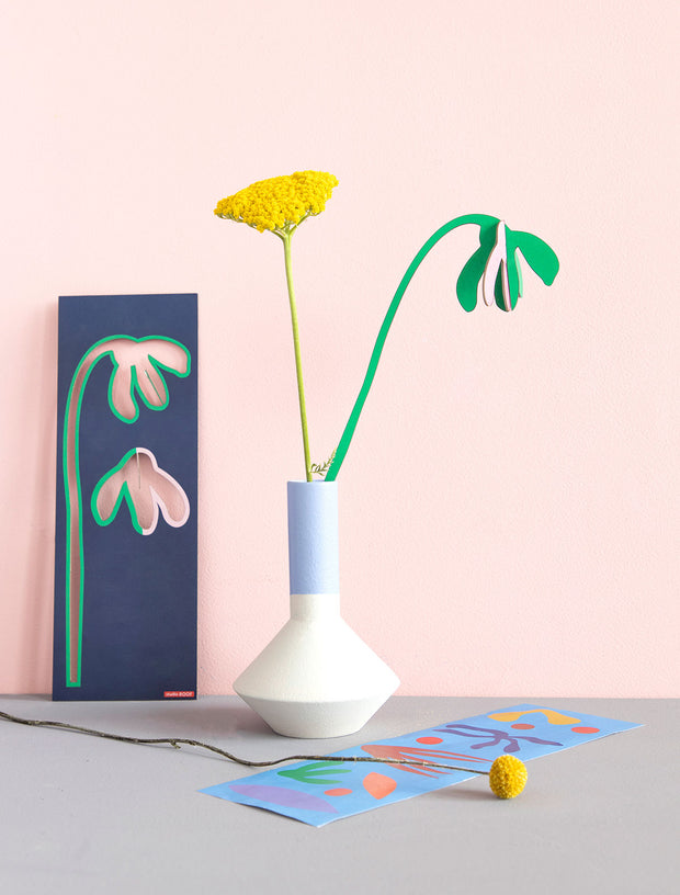 carte postale 3D fleur mintrose studio roof - La Boite à Bonheur