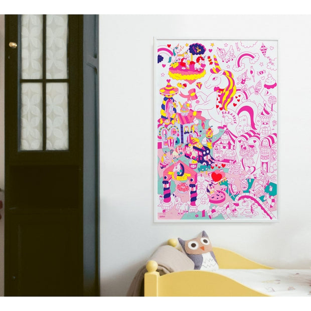 OMY - Poster géant à colorier Kawaii - Lovely Choses