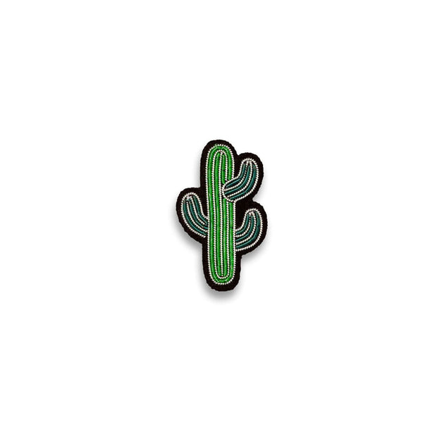 broche brodée macon lesquoy petit cactus