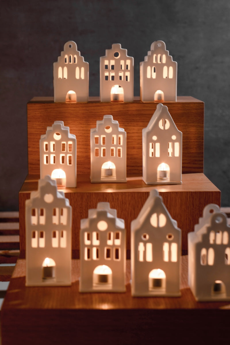 Maison Lumineuse Räder Chapelle - Décoration Porcelaine 8x7x14cm