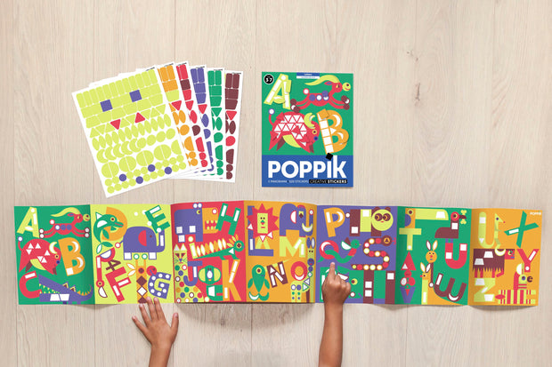 Poster Stickers "Les Lettres" Poppik - La Boite à Bonheur 