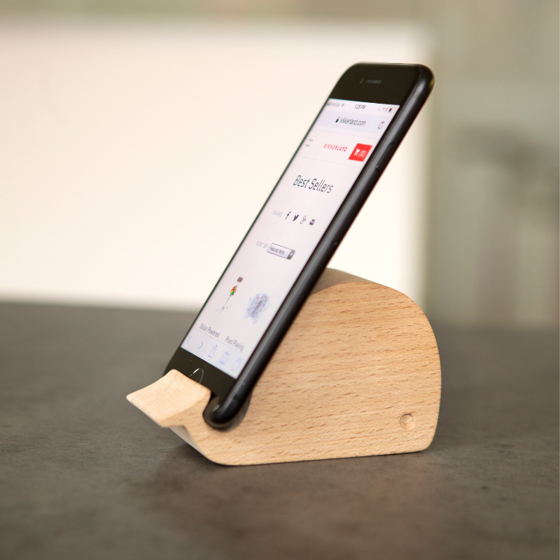 Support Baleine En Bois Pour Téléphone Et Tablette – Design Mignon, Stabilise Ton Appareil Sur Ton Bureau Ou Table
