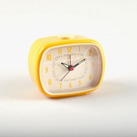 réveil rétro vintage AOC jaune - La Boite à Bonheur 