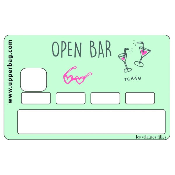 Sticker de Carte Bleue "Open Bar" - La Boite à Bonheur 
