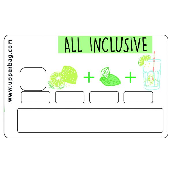 Sticker de Carte Bleue "All Inclusive" - La Boite à Bonheur 