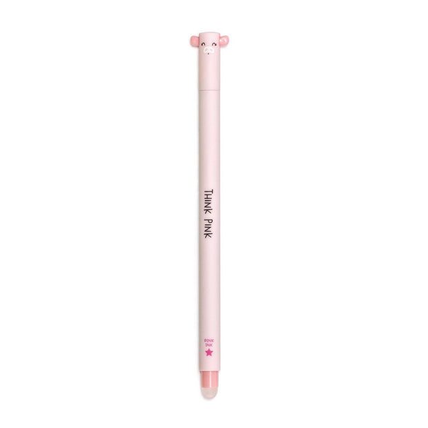 stylo encre rose effaçable cochon legami - La Boite à Bonheur