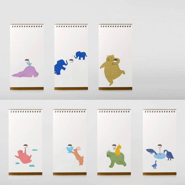 vase bloc-notes FLIP VASE modèle animaux en couleurs Spextrum - La Boite à Bonheur